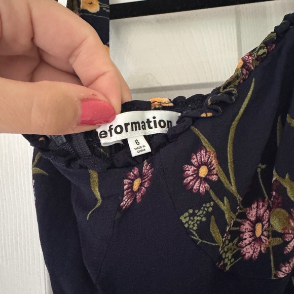 Reformation Nikita Navy Floral Dress - Picture 3 of 7